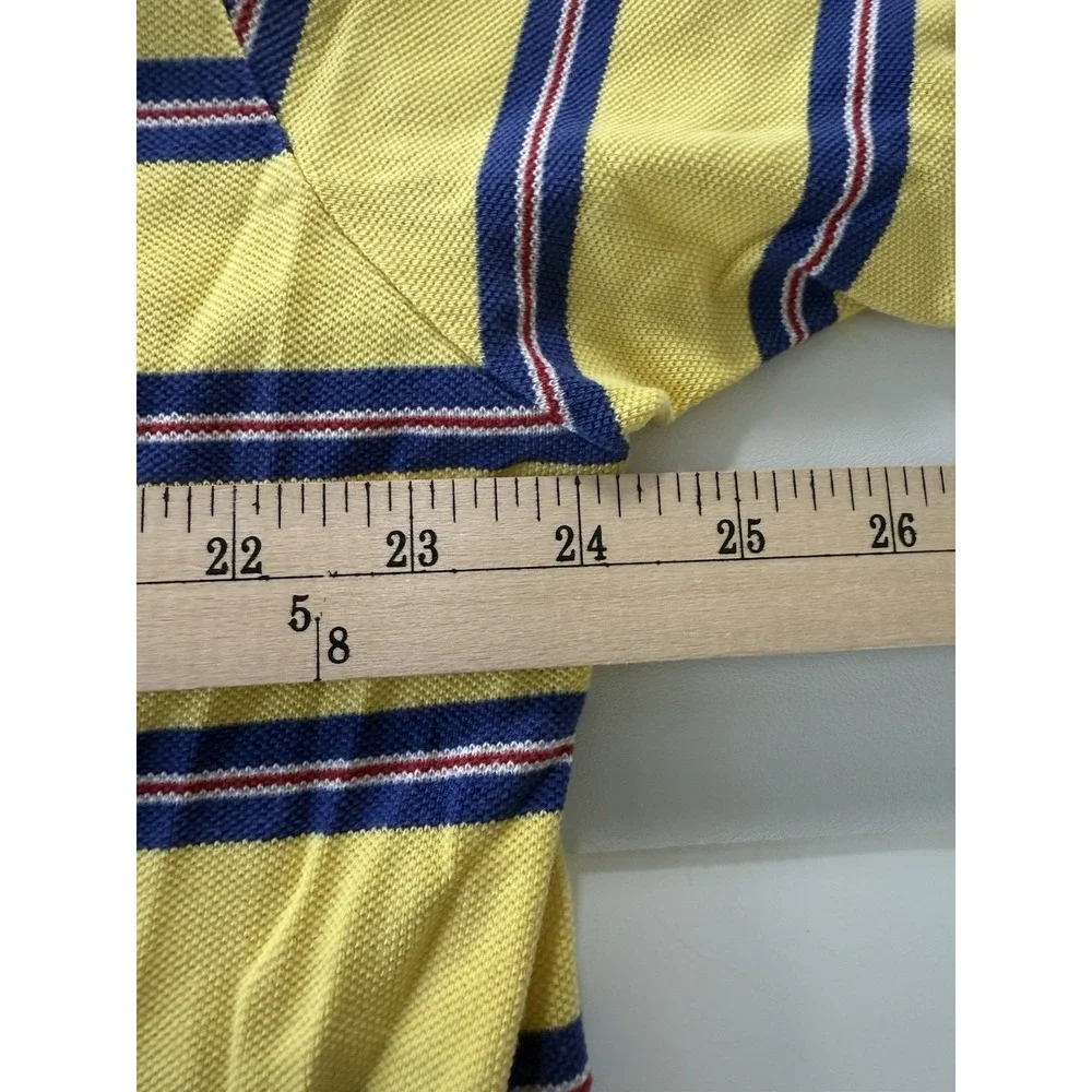 Polo‎ Ralph Lauren Yellow Striped Short Sleeve Polo Shirt Mens XLarge